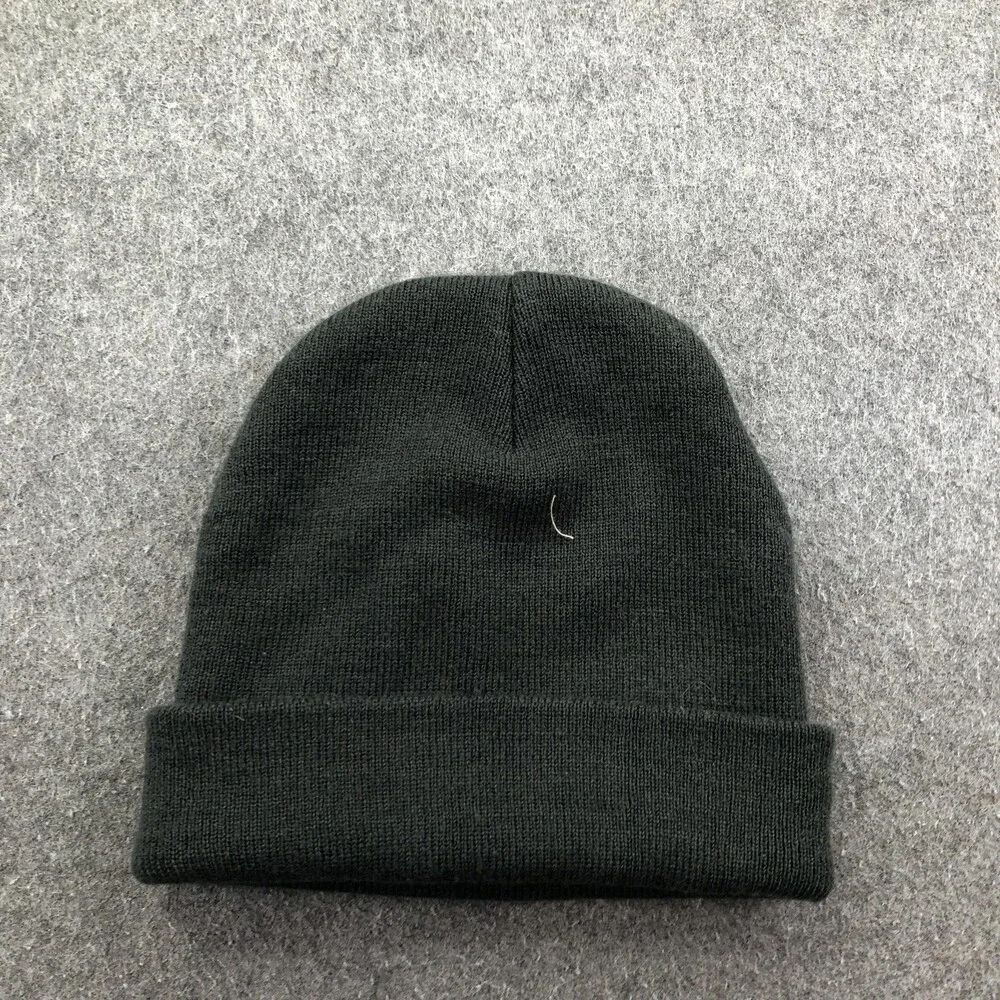 Nike Beanie Hat Boys One Size Green Cuffed Knit Swoosh Logo Youth Winter